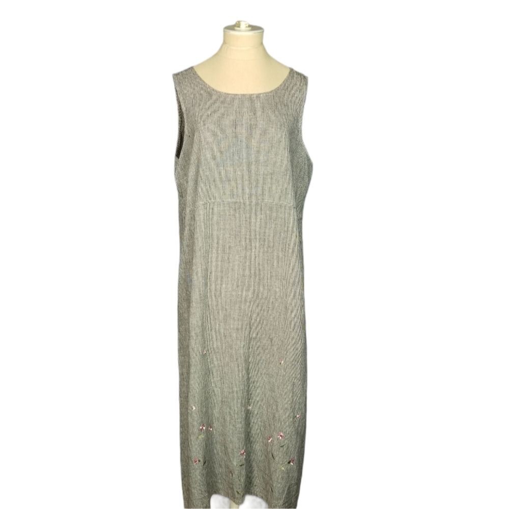 OUTFIT JPR Linen Blend  European Summer Minimalist Maxi Dress Size L